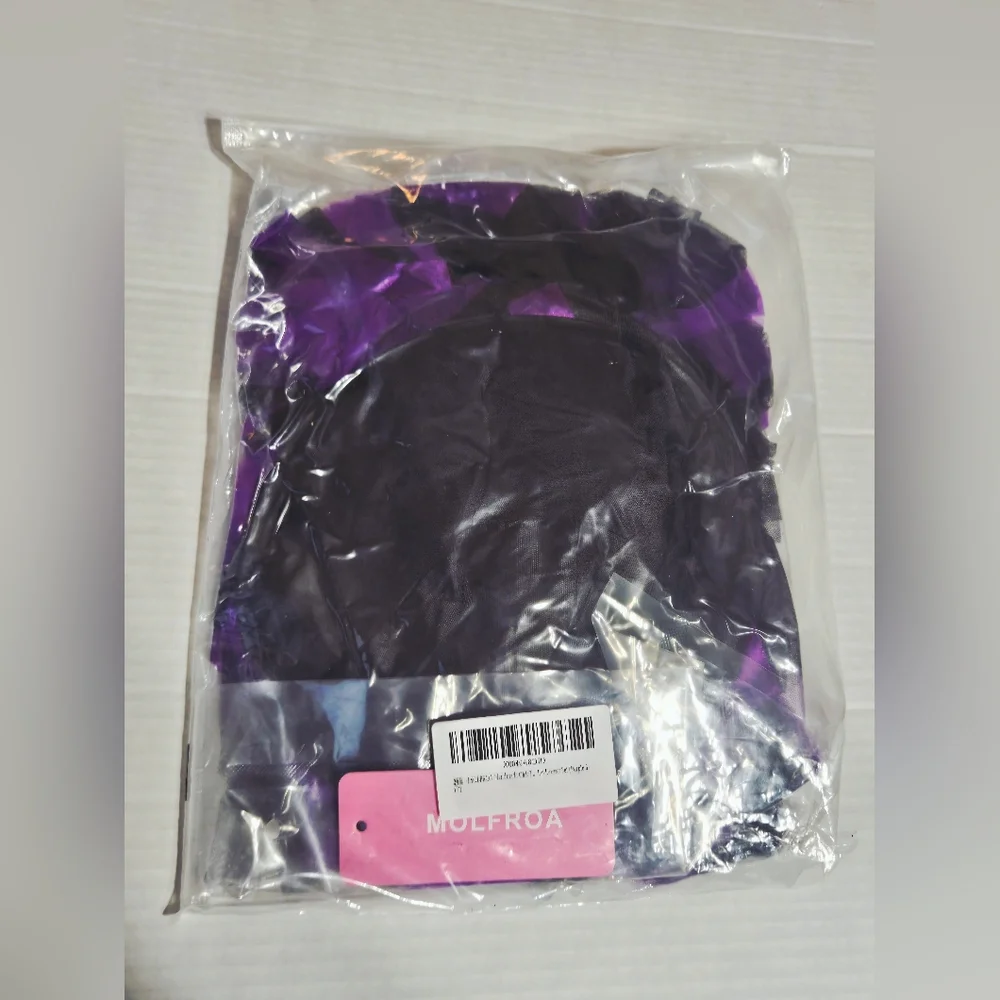 Girls Purple & Black Witch Tutu Dress Costume Set with Hat and Broom 6-7‎